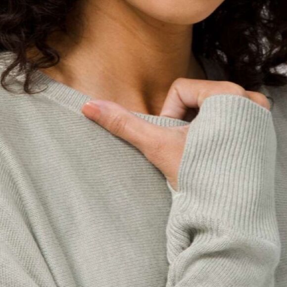 Lululemon Cashlu Knit Pullover Sweater Fern Green 2/4 - Picture 9 of 9